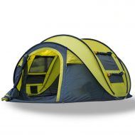 SAKURAII DUN Tent pop up Camping Outdoor Camping Waterproof Tents Large Automatic Ultralight Family,Yellow,Russian