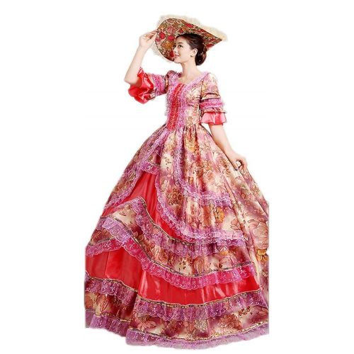  SALELOLITA Vintage Renaissance Rococo Marie Antoinette Victorian Prom Wedding Dress Southern Belle Ball Gown Ten Colors