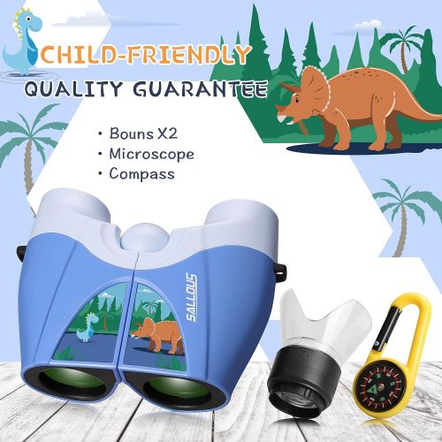  [아마존베스트]Sallous 10X25 Compact Binoculars, Small Lightweight Binocular for Adults & Kids, Binoculars for Bird Watching Traveling Hiking Wildlife Outdoor, Easy Focus Folding Binoculars for Opera Con