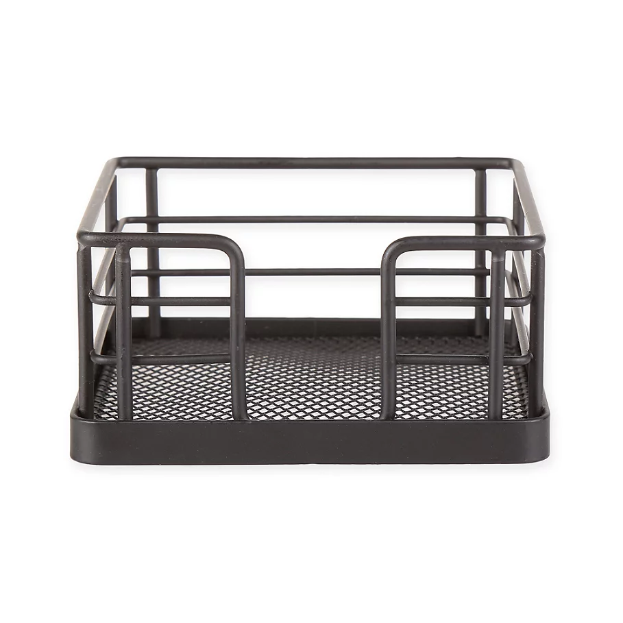 스펙트럼 Spectrum SALT™ 4.25-Inch Square Steel Coaster Holder in Black Wire