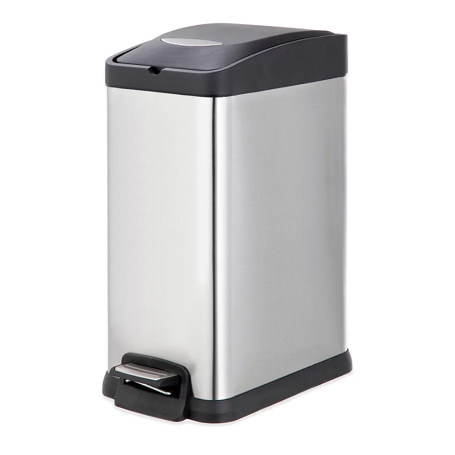  SALT™ Stainless Steel Rectangular 15-Liter Pedal Trash Bin