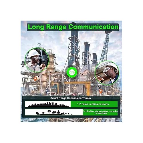  SAMCOM FPCN10A Two Way Radio Long Range Rechargeable, 3000mAh Battery 2 Way Radios Walkie Talkies for Adults,Professional Programmable UHF Radios for Construction Warehouse, 16 Packs