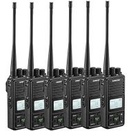 SAMCOM Two Way Radio Samcom FPCN10A Walkie Talkie 20 Channel Wireless Intercom with Group Button Protable Radio,UHF 400-470MHz with 2.5 Miles Range(Pack of 6)