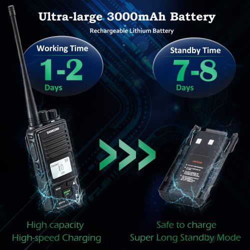  SAMCOM Two Way Radio Samcom FPCN10A Walkie Talkie 20 Channel Wireless Intercom with Group Button Protable Radio,UHF 400-470MHz with 2.5 Miles Range(Pack of 6)