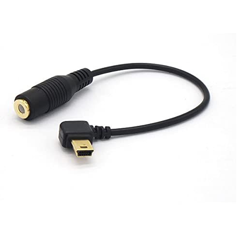  SAMDI 3.5mm Mic Adapter Extension Cable For GoPro HERO 3 HERO3+ HERO4, Mini USB 10 Pin Port, Gold Plating Interface Port, Reducing Noise (Black)