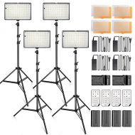 SAMTIAN Dimmable 240 LED Photo Light Kit, 32005600K LED Panel Light, 78 Inches Light Stand for Studio Photography and YouTube Video Shooting