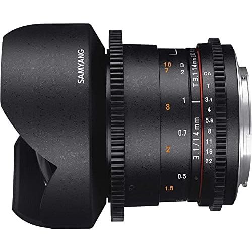  [아마존베스트]Garantie: 5 Jahre bei Verkauf und Versand durch Amazon.de. Bei Verkauf und Versand durch einen Dr Samyang 14 mm T3.1 VDSLR II Manual Focus Video Lens for Canon DSLR Camera