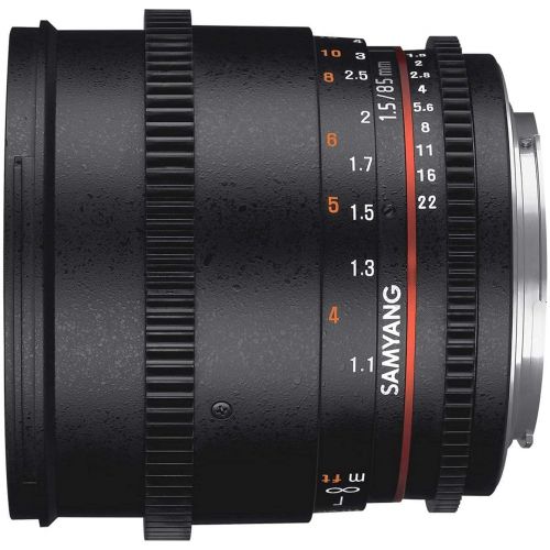  [아마존베스트]Samyang 85 mm T1.5 VDSLR II Manual Focus Video Lens for Canon DSLR Camera