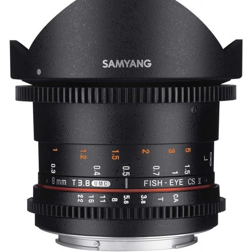  [아마존베스트]Samyang 8mm T3.8VDSLR CS II UMC Fish-eye Lens for Canon M, Canon, black