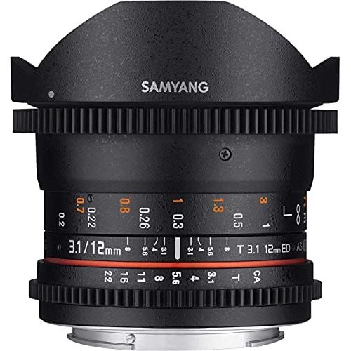  [아마존베스트]Samyang T3.1 VDSLR ED AS NCS Fish Eye Lens Connection Canon 12 mm