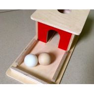 SAMontessori Montessori Toddler permanence box with tray and balls