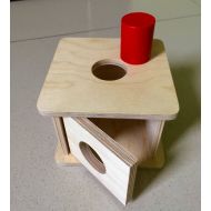 /SAMontessori Montessori Toddler permanence box with doors and wooden cylinder