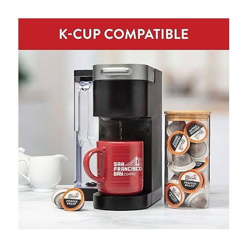  San Francisco Bay Compostable Coffee Pods - French Roast (80 Ct) K Cup Compatible including Keurig 2.0, Dark Roast