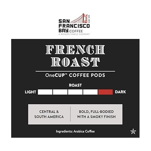  San Francisco Bay Compostable Coffee Pods - French Roast (80 Ct) K Cup Compatible including Keurig 2.0, Dark Roast