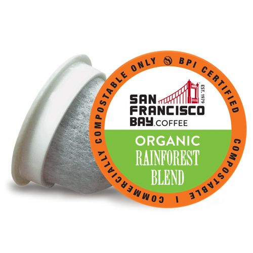  SAN FRANCISCO Bay SF Bay Coffee OneCUP Organic Rainforest Blend 80 Ct Medium Roast Compostable Coffee Pods, K Cup Compatible including Keurig 2.0 (Packaging May Vary)