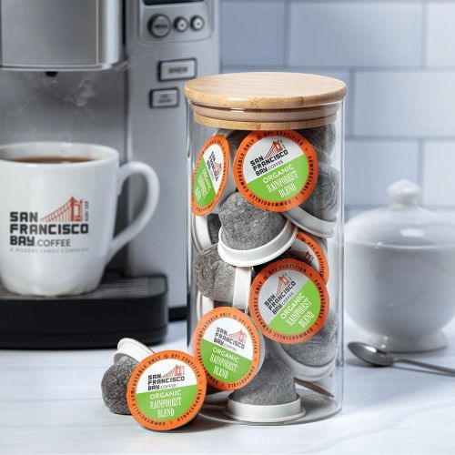  SAN FRANCISCO Bay SF Bay Coffee OneCUP Organic Rainforest Blend 80 Ct Medium Roast Compostable Coffee Pods, K Cup Compatible including Keurig 2.0 (Packaging May Vary)