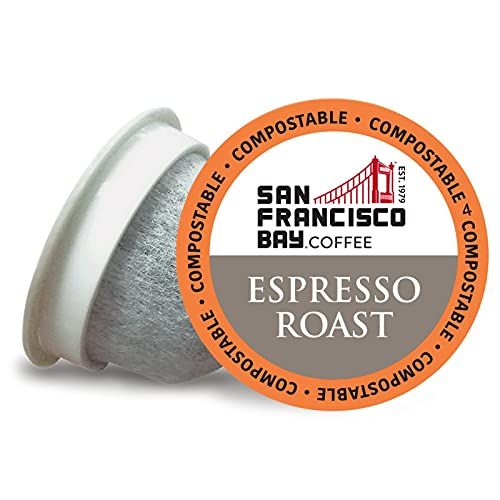  SAN FRANCISCO Bay SF Bay Coffee Espresso Roast 120 Ct Dark Roast Compostable Coffee Pods, K Cup Compatible including Keurig 2.0 (Packaging May Vary)