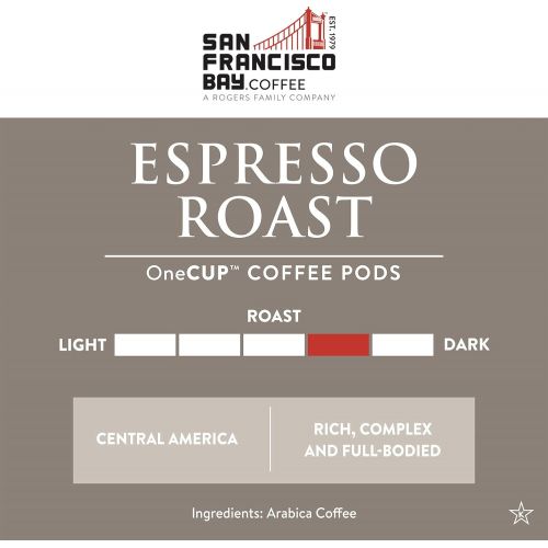  SAN FRANCISCO Bay SF Bay Coffee Espresso Roast 120 Ct Dark Roast Compostable Coffee Pods, K Cup Compatible including Keurig 2.0 (Packaging May Vary)