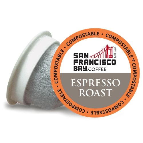  SAN FRANCISCO Bay SF Bay Coffee Espresso Roast 120 Ct Dark Roast Compostable Coffee Pods, K Cup Compatible including Keurig 2.0 (Packaging May Vary)