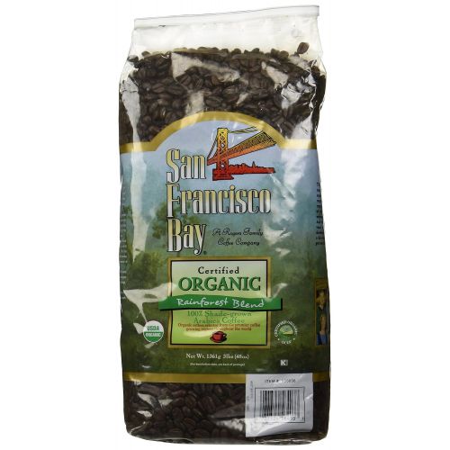  San Francisco Bay 100% Organic Coffee Rainforest Blend Whole Bean 3 Lbs