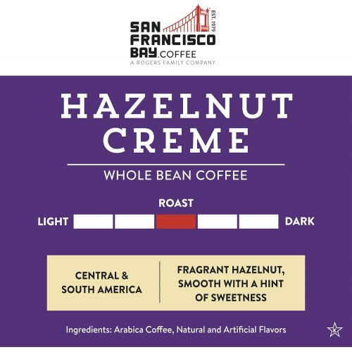  SAN FRANCISCO BAY SF Bay Coffee Hazelnut Creme Whole Bean 2LB (32 Ounce) Flavored Medium Roast