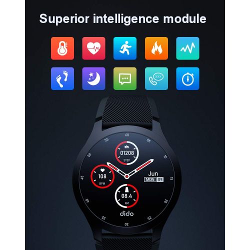  SANAG Smart Watch - Bluetooth Smart Bracelet Fitness Tracker with Heart Rate Activity Tracking Sleep Monitoring Waterproof Anti-Theft Long Battery Life and Compatible with IOS8.0 and And