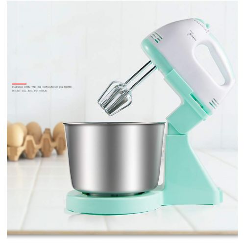  SANDM Heavy Duty Stand Mixer Electric Mixer with Bowl, Portable Hand Mixer Electric Hand Mixers for Kitchen Stainless Steel Whisks 7-Speed Settings-Sky Blue