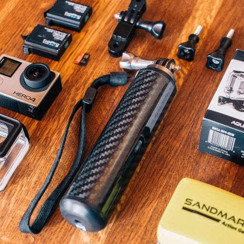  SANDMARC Carbon Grip - Floating Waterproof Handle for GoPro Hero 6, Hero 5, 4, Session, Black, Silver, Hero+ LCD, 3+, 3, 2, HD and 1/4 Cameras