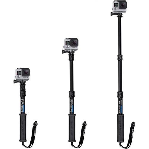  SANDMARC Pole - Compact Edition: 10-25 Waterproof Pole (Selfie Stick) for GoPro Hero 10, 9, 8, Max, 7, 6, 5, 4, Session, 3+, 3, 2, HD & Osmo Action