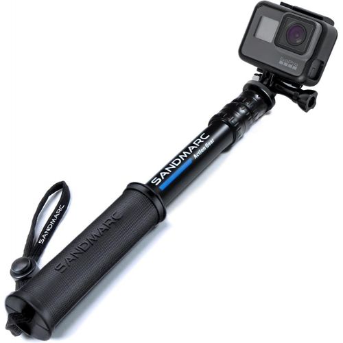  SANDMARC Pole - Compact Edition: 10-25 Waterproof Pole (Selfie Stick) for GoPro Hero 10, 9, 8, Max, 7, 6, 5, 4, Session, 3+, 3, 2, HD & Osmo Action