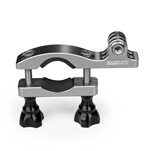  SANDMARC Navy Mount: 15-35mm All-Aluminum Handlebar, Seat Post, Bike & Ski Pole Mount Compatible with GoPro Hero 10, 9, 8, Max, 7, 6, Fusion, Hero 5, 4, Session, 3+, 3, 2, HD & Osm