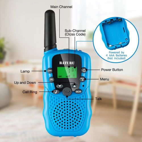  [아마존베스트]SANJOIN Walkie Talkies for Kids, 22 Channels 2 Way Radios Walkie Talkies with Backlit LCD Flashlight, 3 Mile Range Kids Walkie Talkies for Outside Adventures, Camping, Hiking - 3 P