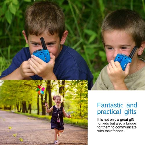  [아마존베스트]SANJOIN Walkie Talkies for Kids Toys 22 Channels 2 Way Radio Toy 3 KM Long Range with Backlit LCD Flashlight, Best Gifts for 3-12 Year Old to Outside Adventures, Camping, Hiking(3 Pack)