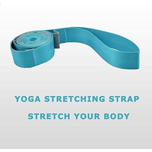  [아마존베스트]SANKUU Yoga Strap Multi Loop 12 Loops Yoga Stretch Strap Non Elastic Stretch Strap for Physical Therapy, Pilates, Dance and Gymnastics with Carry Bag