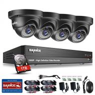 SANNCE 8Channel AHD 1080P Security Cameras System W/4x HD 2.0MP Weatherproof Night Vision Indoor/Outdoor CCTV Home Surveillance System, Quick Remote Access Setup Free App-Include 1