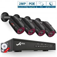 Simplified POE Home Security Camera System, ANRAN 8 Channels Surveillance NVR Kit with 2TB Hard Drive and 8 1080P Video CCTV IP Cameras, inOutdoor, HD Night Vision, Free Remote AP