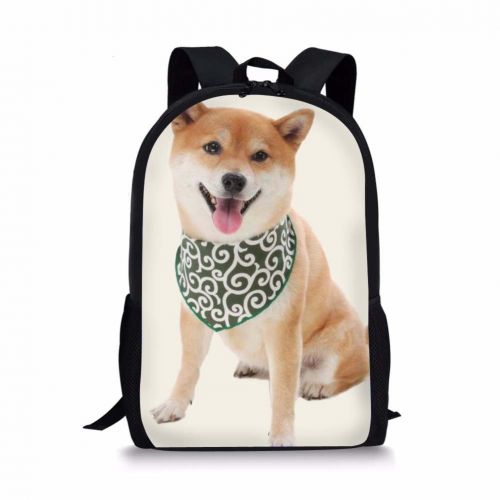  SANNOVO Sannovo Shiba Inu Dog Print Backpack Kid Animal Canvas Shoulder School Bag