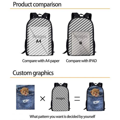  SANNOVO Sannovo Zoo Animal Printed School Backpacks Book Bag for Boy Girl Gift Supplies