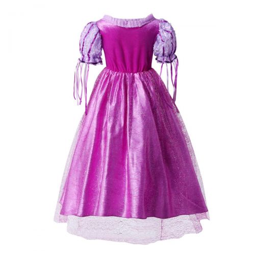  SANNYHHOOT Girls Purple Princess Dress up Cosplay Fancy Party Outfit Costume for Christmas Halloween