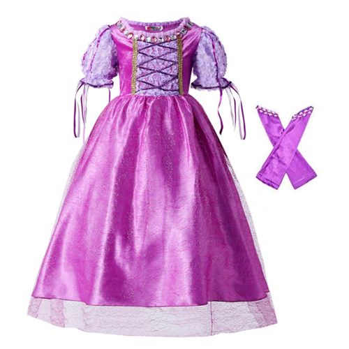  SANNYHHOOT Girls Purple Princess Dress up Cosplay Fancy Party Outfit Costume for Christmas Halloween