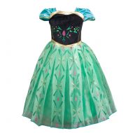 SANNYHHOOT Girls Short Sleeve Princess Dress up Halloween Christmas Cosplay Costume Fancy Party Summer Dress