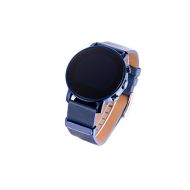 SANOXY Sanoxy SNX-RL Round Smartwatch for Apple/Android Devices with Nano SIM, 8G RAM, 2.0 MP Camera, Genuine Leather Band-Blue Leather w/Blue Watch Frame
