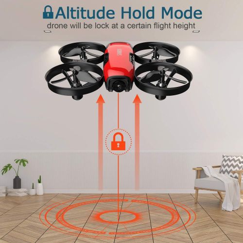  [아마존베스트]Drone for Kids with Camera, SANROCK U61W FPV Wi-Fi Drone with Camera 720P HD, Intelligent Operation Altitude Hold and Headless Mode, One Button Take Off/Landing, Emergency Stop