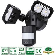 [아마존핫딜]SANSI LED Strahler mit Bewegungsmelder, led Fluter mit Bewegungssensor Aussenstrahler 18W 1800LM, led Deckenlampe IP65 Wasserfest Aussenwandleuchte Geeignet Fuer Garage, Lager, Ausgan