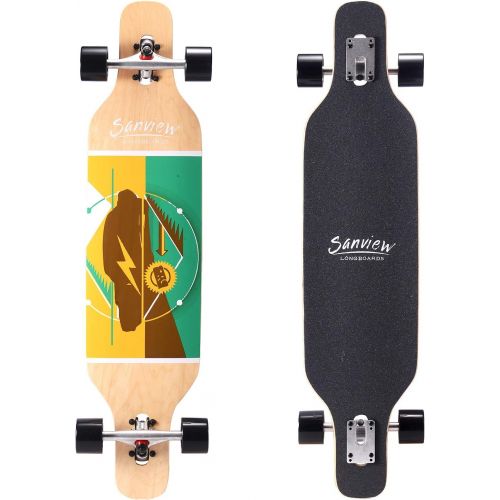  SANVIEW 39 Drop Through Longboard Skateboard Cruiser for Beginners