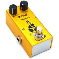 SAPHUE Guitar Tremolo Effects Pedal Intensity/Rate Knob Effect Pedals with Steel Metal Shell Mini Single Type Dc 9V with True Bypass Switch for Multi Electric Guitar Kit