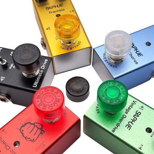  SAPHUE Mooer Plastic Bumpers Footswitch Topper Protector Cap For Guitar Effect Pedal Knob Assorted Color Pack of 10