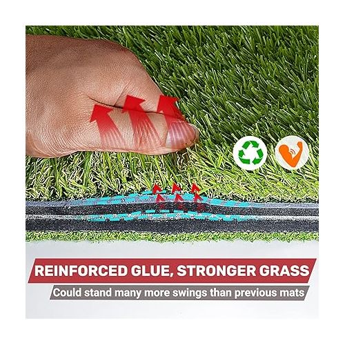  SAPLIZE Foldable Golf Hitting Mat, Portable Golf Practice Grass Mat for Indoor/Outdoor, Anti-Deformation