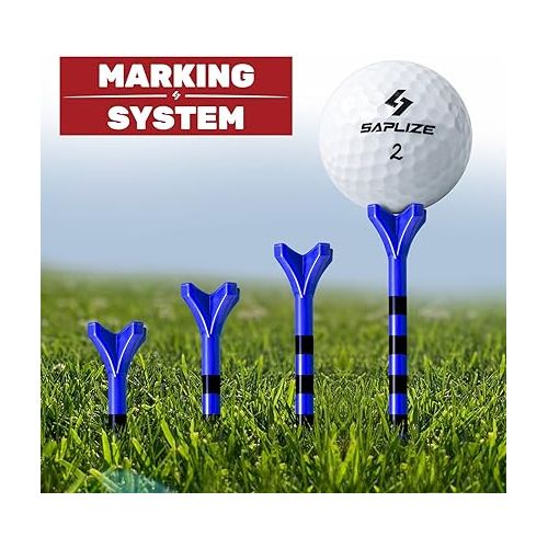  SAPLIZE Plastic Golf Tees Pack of 50/100(3-1/4