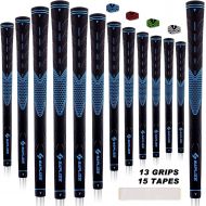 SAPLIZE 13 Golf Grips, Bundle A(Include Full Regripping Kit), Bundle B(Include 15 Tapes), 4Colors Available, Standsize/Midsize, Anti-Slip Rubber Golf Club Grips